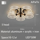 GobekUsa Acrylic Lustre Chandelier for Living Room, Bedroom, Kitchen - Hanging Ceiling Lamps