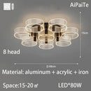 GobekUsa Acrylic Lustre Chandelier for Living Room, Bedroom, Kitchen - Hanging Ceiling Lamps