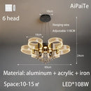 GobekUsa Acrylic Lustre Chandelier for Living Room, Bedroom, Kitchen - Hanging Ceiling Lamps