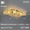 GobekUsa Acrylic Lustre Chandelier for Living Room, Bedroom, Kitchen - Hanging Ceiling Lamps