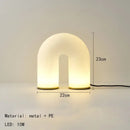 GobekUsa LED U-shaped Acrylic Pendant Lights in Gold Metal for Parlor, Dining Room, Kitchen