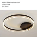 GobekUsa Acrylic Round Ring Ceiling Light LED Chandelier Modern Minimalism for Living Room and Kitchen