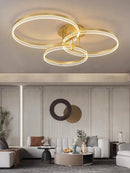 GobekUsa Acrylic Round Ring Ceiling Light LED Chandelier Modern Minimalism for Living Room and Kitchen