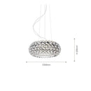 GobekUsa Acrylic RS7 Bulb Pendant Lights Caboche Dia35/50/65CM Clear Gold Lamp