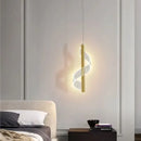 GobekUsa Acrylic Spiral Pendant Lamp Bedroom Living Room Modern Nordic Drop Hanging Light