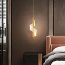GobekUsa Acrylic Spiral Pendant Lamp Bedroom Living Room Modern Nordic Drop Hanging Light