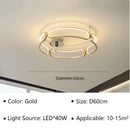 GobekUsa Adara Luxury LED Chandelier: Modern Ring Light for Home Interior Decoration