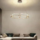 GobekUsa Adara Luxury LED Chandelier: Modern Ring Light for Home Interior Decoration