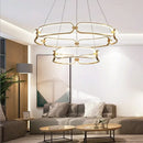 GobekUsa Adara Luxury LED Chandelier: Modern Ring Light for Home Interior Decoration