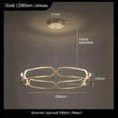 GobekUsa Adara Luxury LED Chandelier: Modern Ring Light for Home Interior Decoration