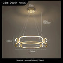 GobekUsa Adara Luxury LED Chandelier: Modern Ring Light for Home Interior Decoration
