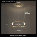 GobekUsa Adara Luxury LED Chandelier: Modern Ring Light for Home Interior Decoration