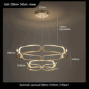 GobekUsa Adara Luxury LED Chandelier: Modern Ring Light for Home Interior Decoration