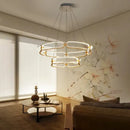 GobekUsa Adara Luxury LED Chandelier: Modern Ring Light for Home Interior Decoration