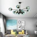 GobekUsa Adjustable Ball Glass Lustre Chandelier for Living, Dining, Bedroom Lighting