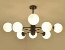 GobekUsa Adjustable Ball Glass Lustre Chandelier for Living, Dining, Bedroom Lighting