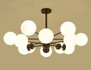 GobekUsa Adjustable Ball Glass Lustre Chandelier for Living, Dining, Bedroom Lighting