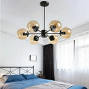 GobekUsa Adjustable Ball Glass Lustre Chandelier for Living, Dining, Bedroom Lighting