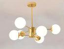 GobekUsa Adjustable Ball Glass Lustre Chandelier for Living, Dining, Bedroom Lighting