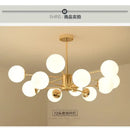 GobekUsa Adjustable Ball Glass Lustre Chandelier for Living, Dining, Bedroom Lighting