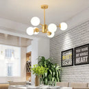 GobekUsa Adjustable Ball Glass Lustre Chandelier for Living, Dining, Bedroom Lighting
