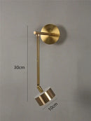 GobekUsa Adjustable Direction Simple LED Wall Light - Nordic Gold Iron Art Wall Lamp