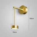 GobekUsa Adjustable Direction Simple LED Wall Light - Nordic Gold Iron Art Wall Lamp