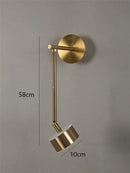 GobekUsa Adjustable Direction Simple LED Wall Light - Nordic Gold Iron Art Wall Lamp