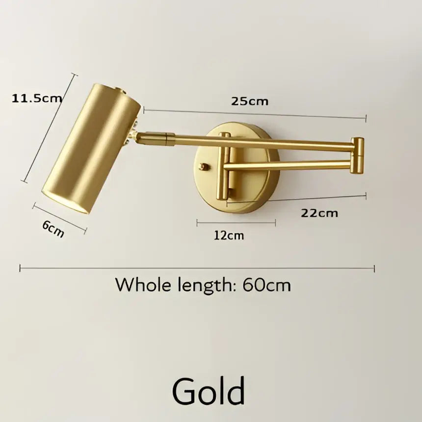 GobekUsa Adjustable Long Arm Wall Lamp for Bedside Reading & Office Decor, photo 6 of 7