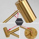 GobekUsa Adjustable Swing Arm Wall Lamp for Bedside Reading - LED Wall Sconce