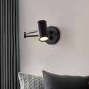 GobekUsa Adjustable Swing Arm Wall Lamp for Bedside Reading - LED Wall Sconce
