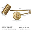 GobekUsa Adjustable Swing Arm Wall Lamp for Bedside Reading - LED Wall Sconce
