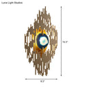 GobekUsa Modern Gold Wall Sconce with Agate Deco - 1 Light Metallic Rhombus Design for Living Room Lighting