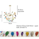 GobekUsa Agate LED Wall Lamp Sconces Gold Metal Surface Mount E14 G4 Bulb