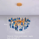 GobekUsa Agate LED Wall Lamp Sconces Gold Metal Surface Mount E14 G4 Bulb