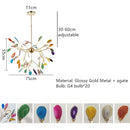 GobekUsa Agate LED Wall Lamp Sconces Gold Metal Surface Mount E14 G4 Bulb