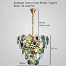 GobekUsa Agate LED Wall Lamp Sconces Gold Metal Surface Mount E14 G4 Bulb