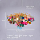 GobekUsa Agate LED Wall Lamp Sconces Gold Metal Surface Mount E14 G4 Bulb