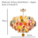 GobekUsa Agate LED Wall Lamp Sconces Gold Metal Surface Mount E14 G4 Bulb