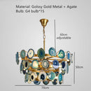 GobekUsa Agate LED Wall Lamp Sconces Gold Metal Surface Mount E14 G4 Bulb