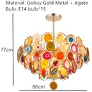 GobekUsa Agate LED Wall Lamp Sconces Gold Metal Surface Mount E14 G4 Bulb