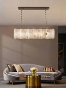 GobekUsa Dimmable LED Marble Art Chandelier Ceiling Light for Dinning Room