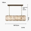 GobekUsa Dimmable LED Marble Art Chandelier Ceiling Light for Dinning Room