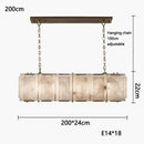 GobekUsa Dimmable LED Marble Art Chandelier Ceiling Light for Dinning Room