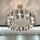 GobekUsa Crystal Ceiling Chandelier: Modern Luxury E14 Lighting Fixture for Home Decor