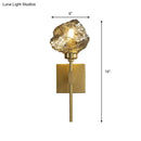 GobekUsa Irregular Shade Wall Sconce - Modern Indoor Light Fixture with Amber/Smoke Gray Glass – 1 Head Lamp for Living Room