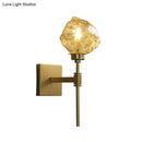 GobekUsa Irregular Shade Wall Sconce - Modern Indoor Light Fixture with Amber/Smoke Gray Glass – 1 Head Lamp for Living Room