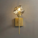 GobekUsa Irregular Shade Wall Sconce - Modern Indoor Light Fixture with Amber/Smoke Gray Glass – 1 Head Lamp for Living Room
