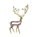 GobekUsa Amethyst Deer Statue | Simulated Crystal Animal Sculpture for Home Décor
