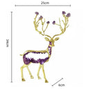 GobekUsa Amethyst Deer Statue | Simulated Crystal Animal Sculpture for Home Décor
